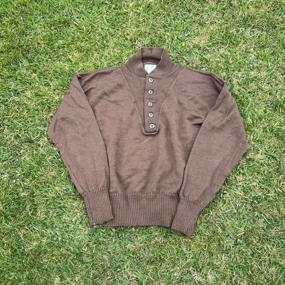 80s Cardigan Military Mens size XL